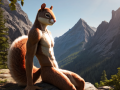 Squirrel (Red squirrel) - solo, nature, mountain, sun [mfi_16699].png